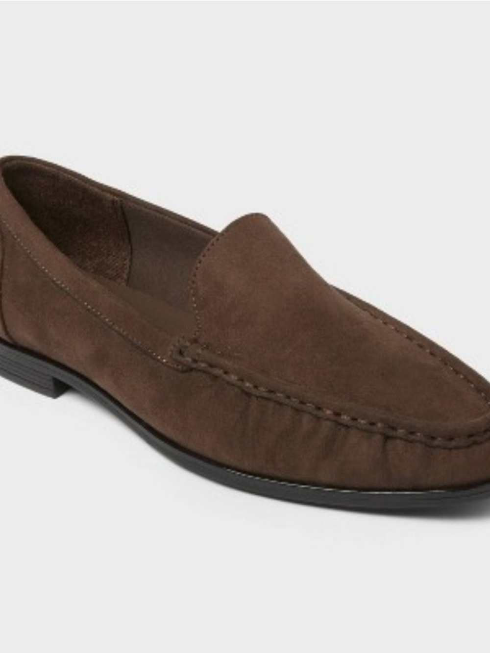 a new day Brown Faux Suede Slip-On Loafer Flats